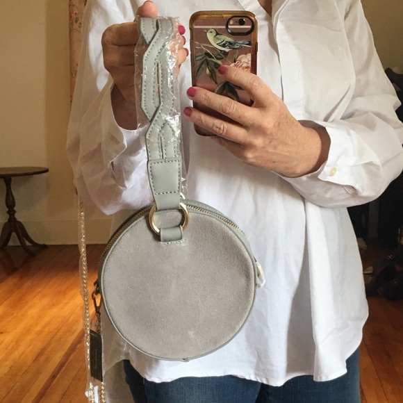 Lulus Handbags - NWT Lulu’s Gray Circle Crossbody Top Handle Bag